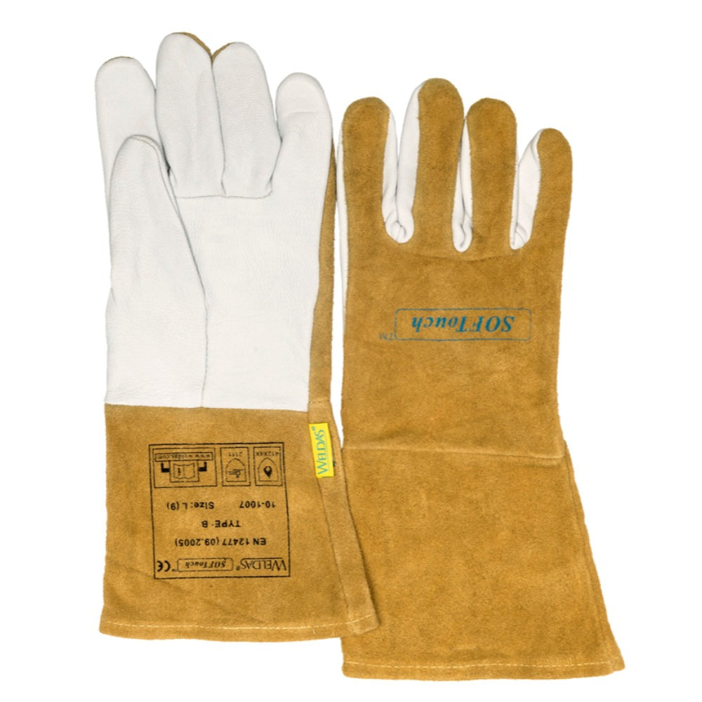 Weldas Soft Goatskin Pigskin and Leather TIG Gauntlet