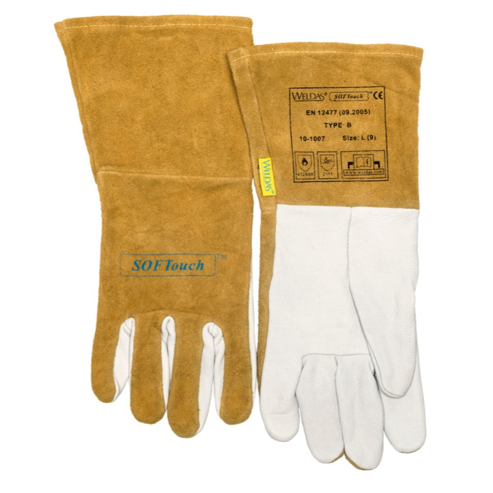 Weldas Soft Goatskin Pigskin and Leather TIG Gauntlet