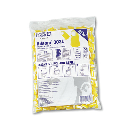 Honeywell Howard Leight Bilsom Uncorded 303L NST Disposable Ear Plugs 200 Pairs