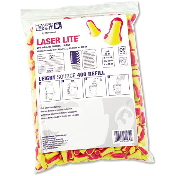 Honeywell Howard Leight Bilsom Laser Light Uncorded Ear Plugs Refill