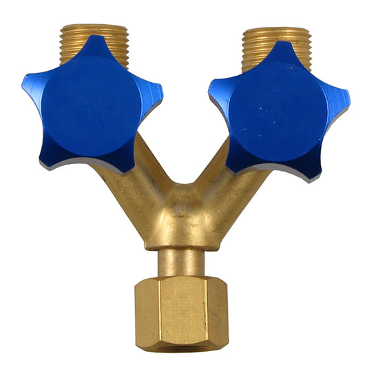 SWP Double Outlet Right Hand Y-Piece with Valves