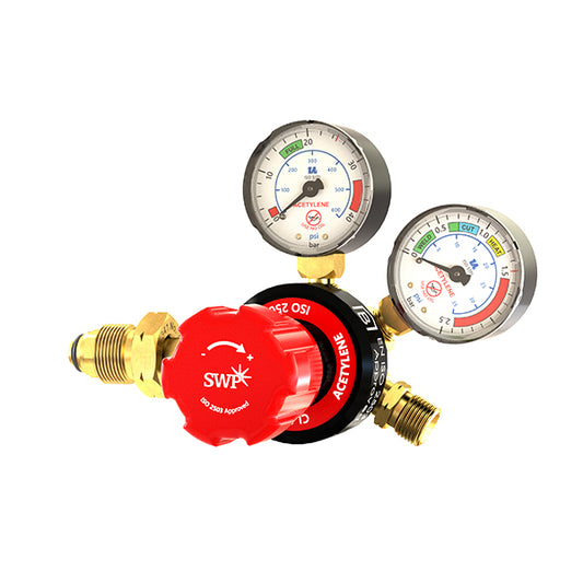 SWP Superflow Single Stage 2g Acetylene Regulator - Side Entry 1.5bar