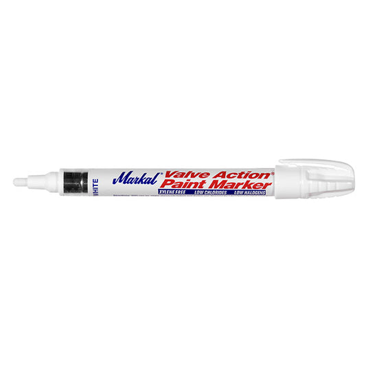 Markal Valve Action Fast-Drying Liquid Paint Marker White