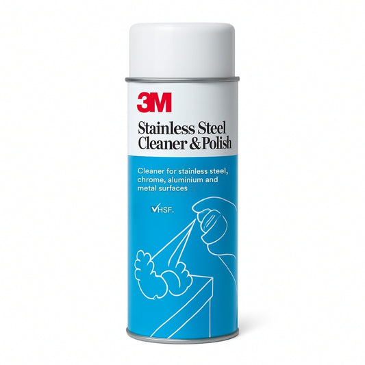 a can of 3M Stainless Steel Cleaner & Polish on a white background.