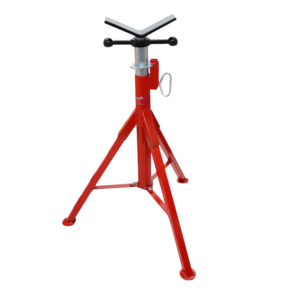 SWP Heavy Duty Jack Type Pipe Stand with Vee Head