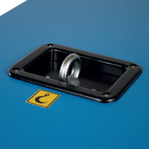 A metal latch on a welder generator