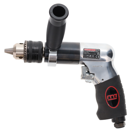Mighty Seven 800 RPM 1/2" Air Reversible Drill with Key Chuck