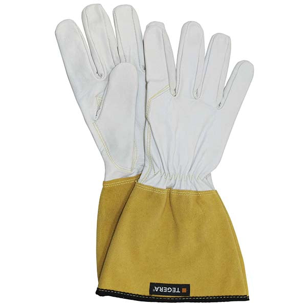Ejendals Tegera White & Yellow Goatskin TIG Welding Gauntlet