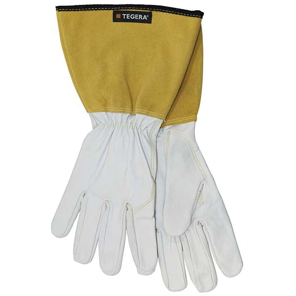 Ejendals Tegera White & Yellow Goatskin TIG Welding Gauntlet