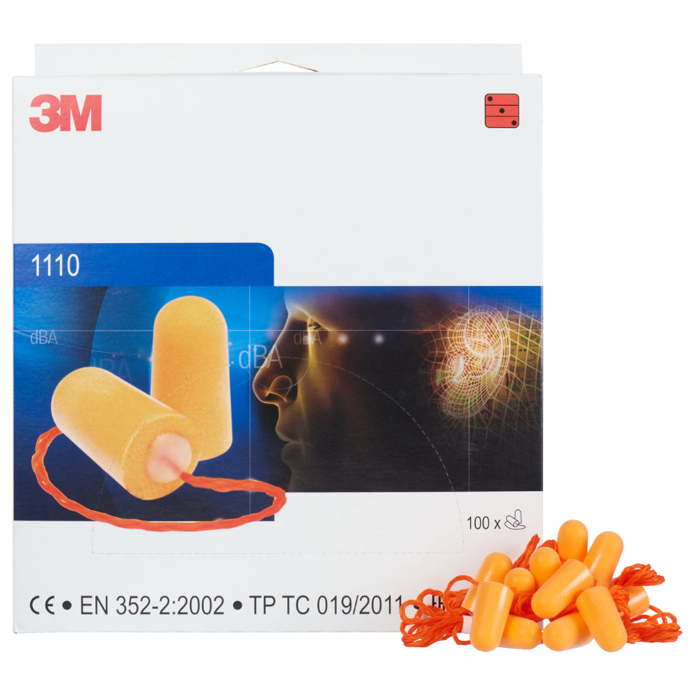 3M™ Disposable Form Corded Earplugs 100 Pack