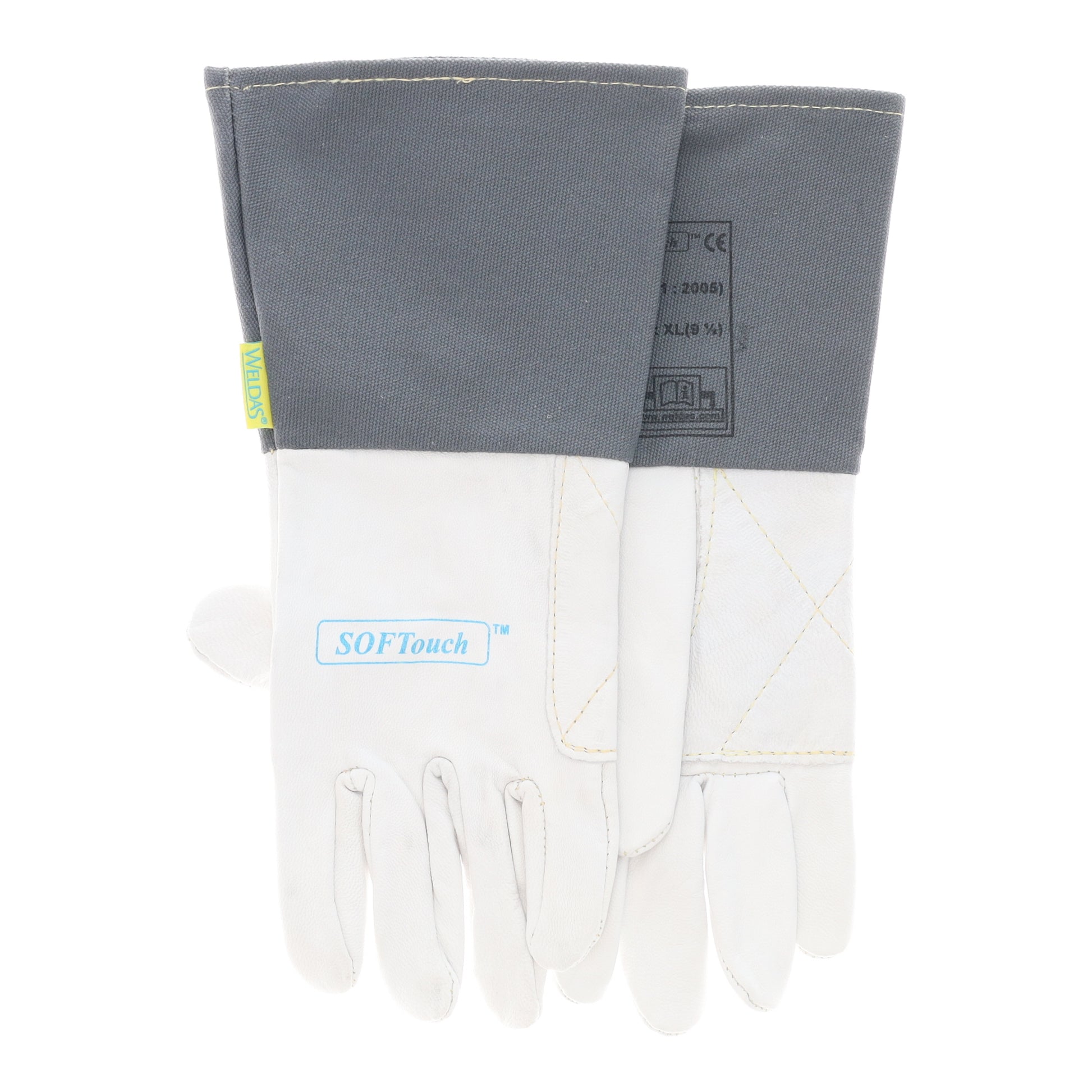 Weldas Goatskin Flame Retardant Fabric Cuff Gloves