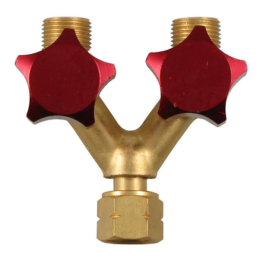 SWP Double Outlet Left Hand Y-Piece with Valves