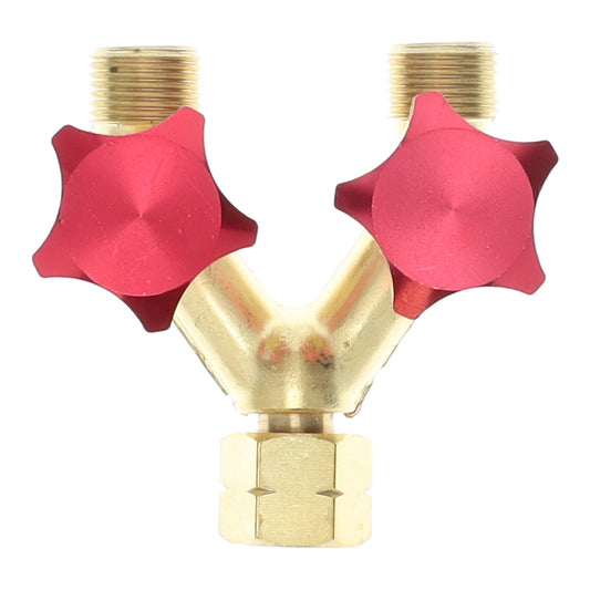 SWP Double Outlet Left Hand Y-Piece with Valves