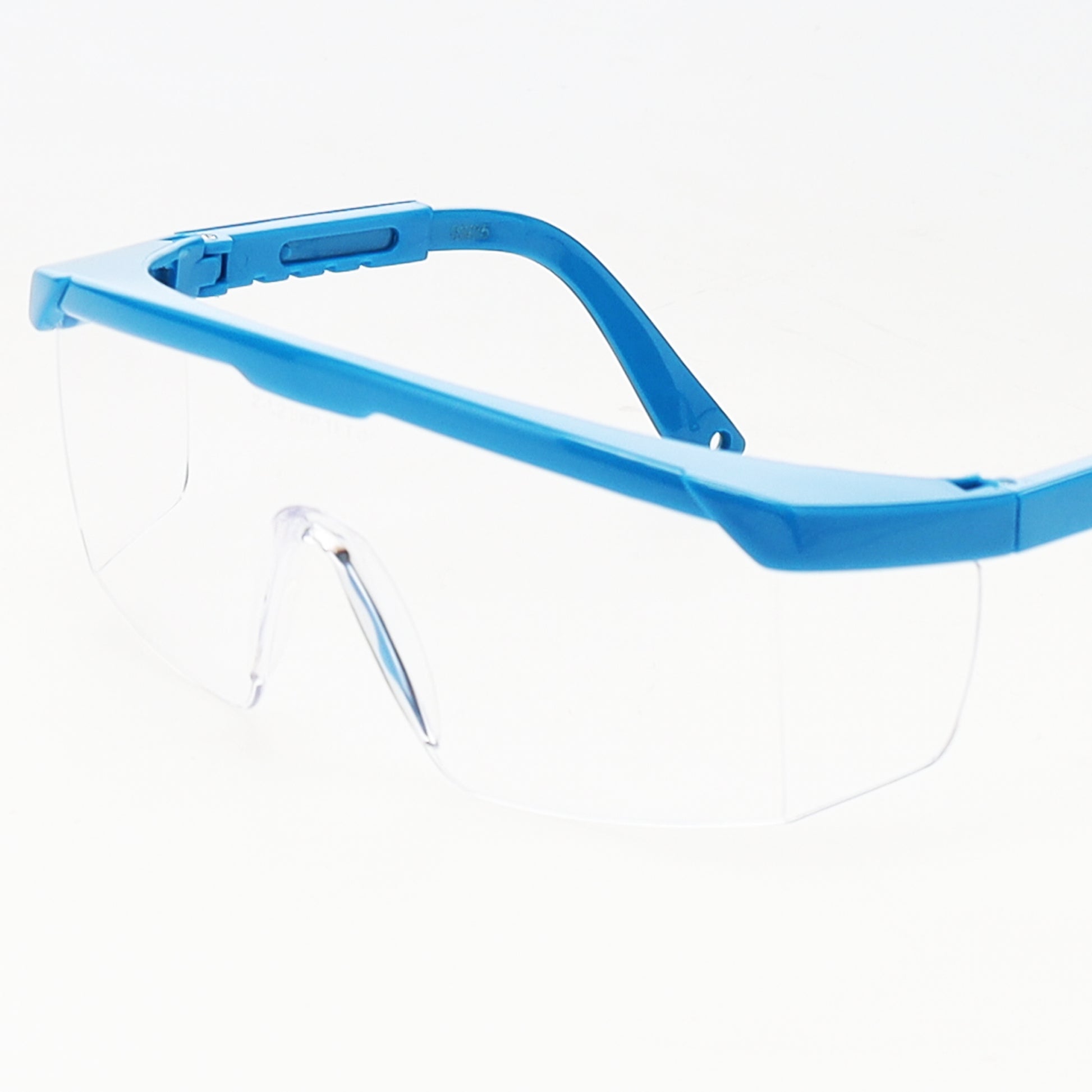 SWP Blue Framed Anti-Scratch Clear Single Lens Safety Goggles
