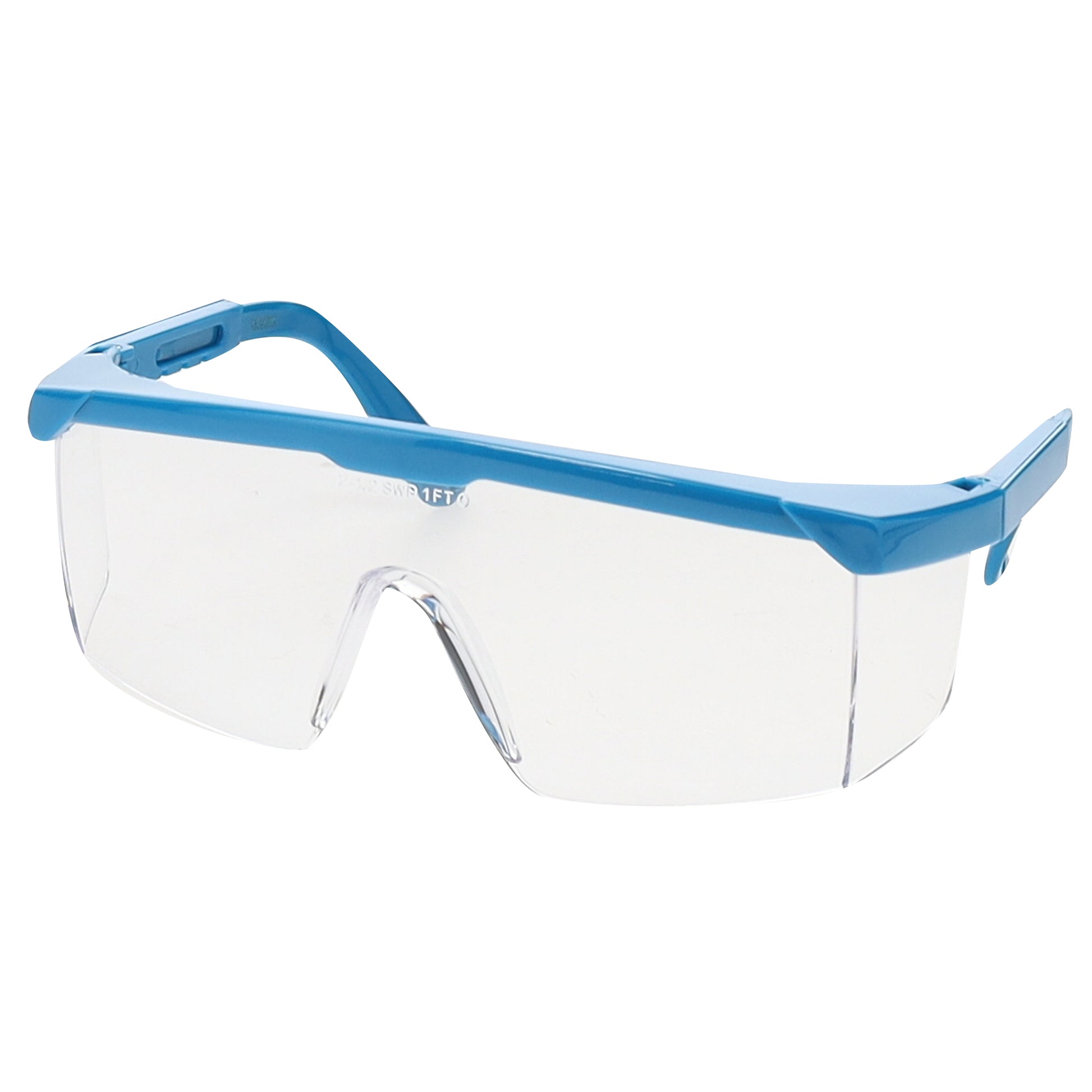 SWP Blue Framed Anti-Scratch Clear Single Lens Safety Goggles