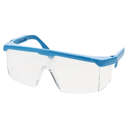 SWP Blue Framed Anti-Scratch Clear Single Lens Safety Goggles