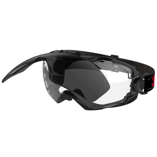 3M™ Gogglegear™ GG6000SGAF-BLK Clear Lens with a Flip Down Grey IR5 Lens Safety Goggles