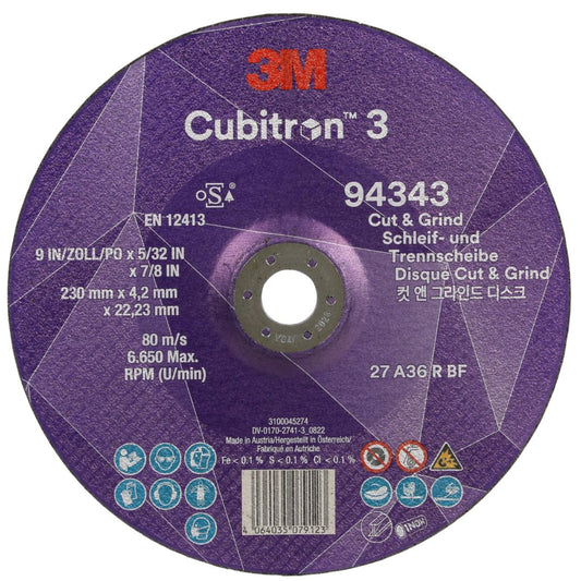 3M™ Cubitron™ 3 Cut and Grind Wheel 36+