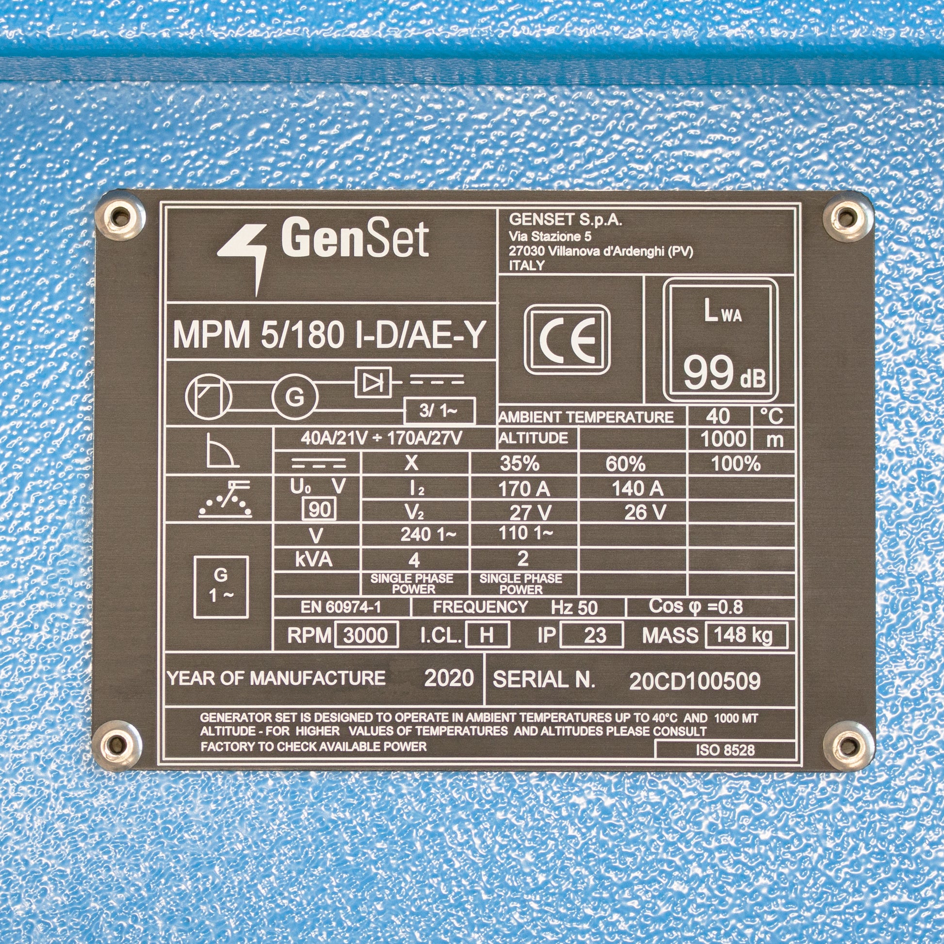 GenSet MPM 5/180 I-D/AE-Y Diesel Welder Generator