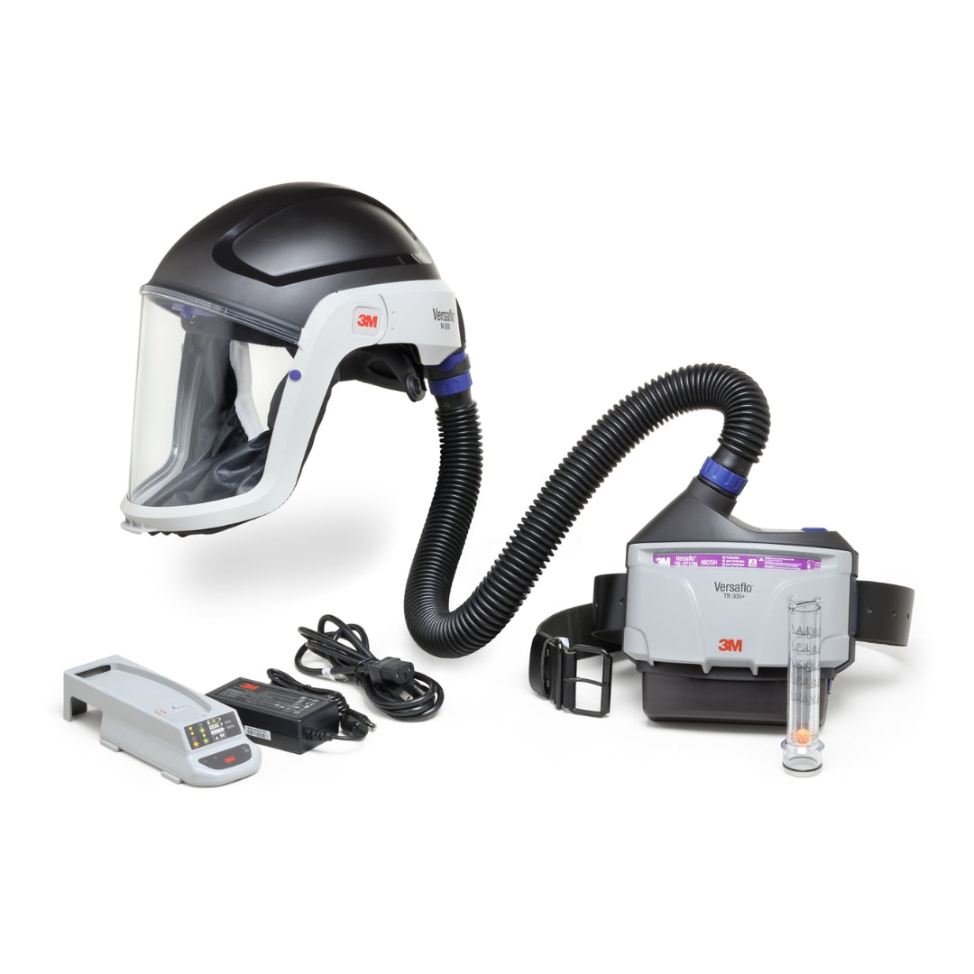 A product photo of the 3M Versaflo heavy industrial starter kit on a white background