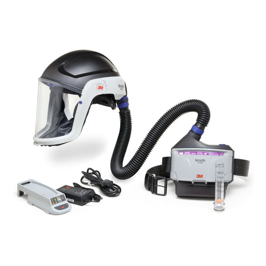 A product photo of the 3M Versaflo heavy industrial starter kit on a white background